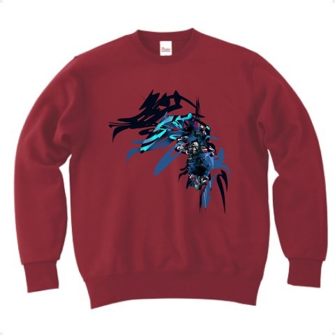 有効的異常症候群無界参前◆アート◆ロゴ◆スウェット◆長袖◆トレーナー◆バーガンディ◆各サイズ選択可