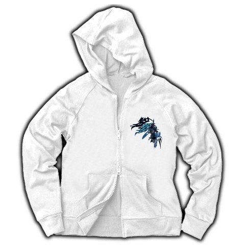 有効的異常症候群無界参前◆アート◆ロゴ◆フード◆長袖◆スウェット◆ジップパーカー◆ホワイト◆各サイズ選択可