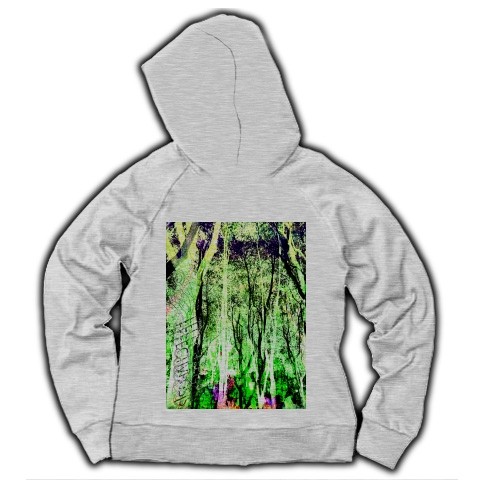 有効的異常症候群幻林◆アート◆ロゴ◆フード◆長袖◆スウェット◆ジップパーカー◆グレー◆各サイズ選択可 4,675円