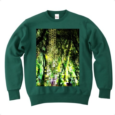 有効的異常症候群幻林改◆アート◆ロゴ◆スウェット◆長袖◆トレーナー◆アイビーグリーン◆各サイズ選択可