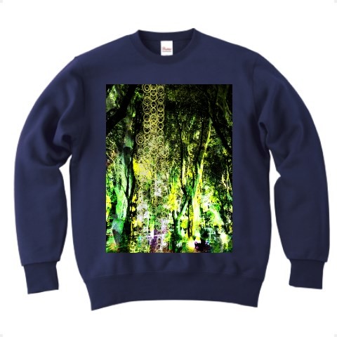 有効的異常症候群幻林改◆アート◆ロゴ◆スウェット◆長袖◆トレーナー◆ネイビー◆各サイズ選択可