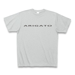 ARIGATO913◆アート◆文字◆ロゴ◆ヘビーウェイト◆半袖◆Tシャツ◆グレー◆各サイズ選択可 1枚目の画像