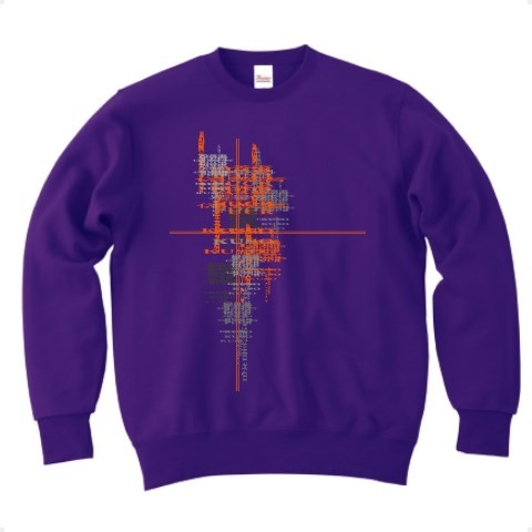 FF偽UU善CC者KK◆アート◆ロゴ◆スウェット◆長袖◆トレーナー◆バイオレット◆各サイズ選択可