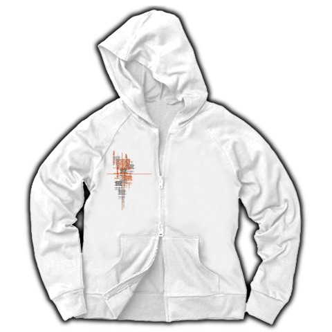 FF偽UU善CC者KK◆アート◆ロゴ◆フード◆長袖◆スウェット◆ジップパーカー◆ホワイト◆各サイズ選択可