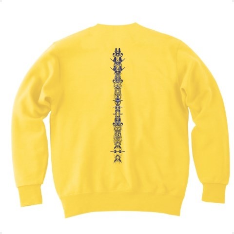 有効的異常症候群存在的残像弐◆アート◆ロゴ◆スウェット◆長袖◆トレーナー◆カナリアイエロー◆各サイズ選択可