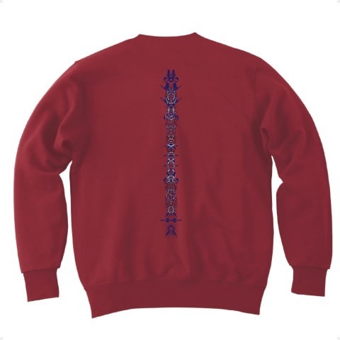 有効的異常症候群存在的残像弐◆アート◆ロゴ◆スウェット◆長袖◆トレーナー◆バーガンディ◆各サイズ選択可