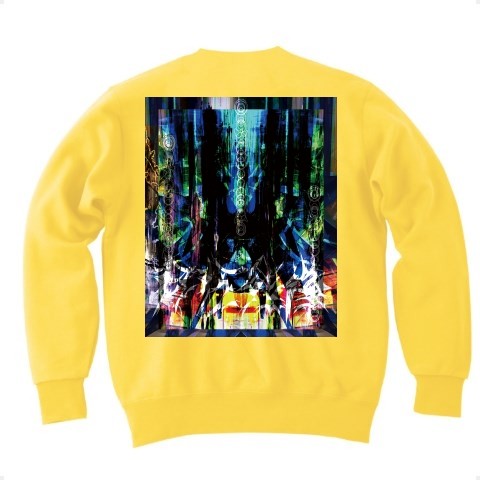 有効的異常症候群存在的残像参◆アート◆ロゴ◆スウェット◆長袖◆トレーナー◆カナリアイエロー◆各サイズ選択可