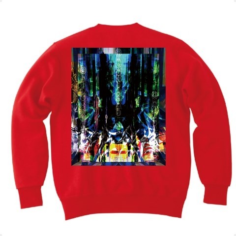 有効的異常症候群存在的残像参◆アート◆ロゴ◆スウェット◆長袖◆トレーナー◆レッド◆各サイズ選択可