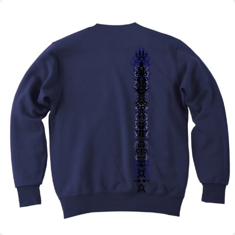 有効的異常症候群存在的残像陸◆アート◆ロゴ◆スウェット◆長袖◆トレーナー◆ネイビー◆各サイズ選択可