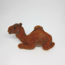 ラクダ横顔 羊毛フェルト ブローチ ブローチ くまばち造形雑貨店 通販