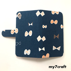 人気No.1♡ [ 多機種対応 ] 布製手帳型スマホケース【ちょうちょ∞】 4枚目の画像