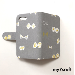 人気No.1♡ [ 多機種対応 ] 布製手帳型スマホケース【ちょうちょ∞】 5枚目の画像