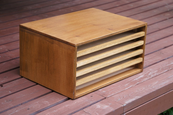 【moni様専用】木製のレターケースA3 2枚目の画像