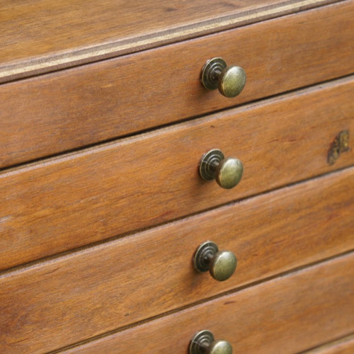 木製の小引き出し A3ｻｲｽﾞ・5段 つまみﾀｲﾌﾟ ☆ｻｲｽﾞｵｰﾀﾞｰ可!☆ 棚