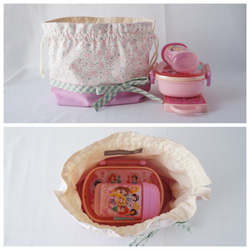 お弁当袋 〜 ピンクの小さなお花 〜 10枚目の画像