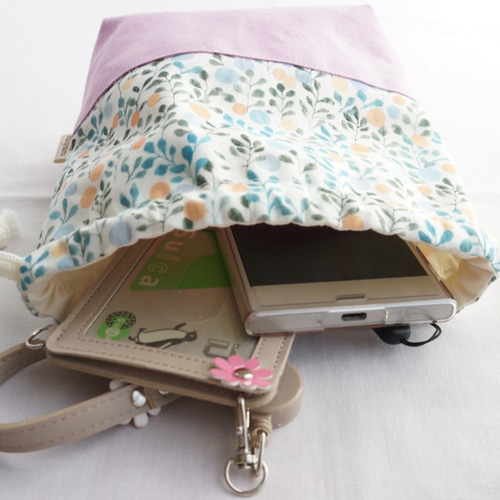 巾着袋ミニサイズ 〜Bubble Bubble & ライラック 〜 その他入園グッズ