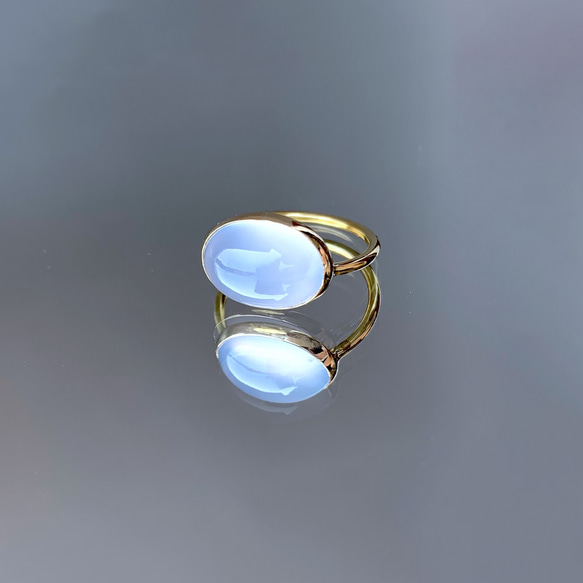 ブルーカルセドニー　くりぬき　リング 12号】シルバーリング ブルーカルセドニー｜KANKAN ONLINE SHOP【公式】