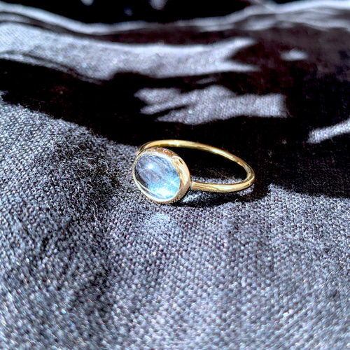 スカイブルートパーズ スクエア リング 天然石 ジュエリー RING