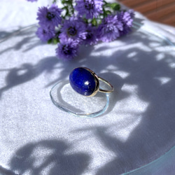 受注製作】大粒 ラピスラズリのリング（真鍮・シルバー） 指輪・リング
