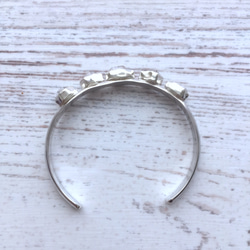 5粒のハーキマーダイヤモンド bangle（silver950） 3枚目の画像