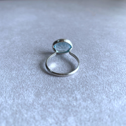 【13号】スカイブルートパーズ silver ring（silver950） 4枚目の画像
