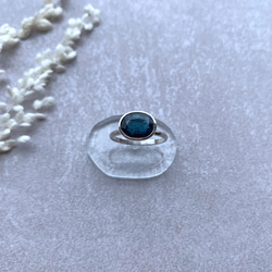 【13.5号】ディープブルー カイヤナイト silver ring（silver950） 1枚目の画像