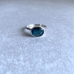 【13.5号】ディープブルー カイヤナイト silver ring（silver950） 2枚目の画像