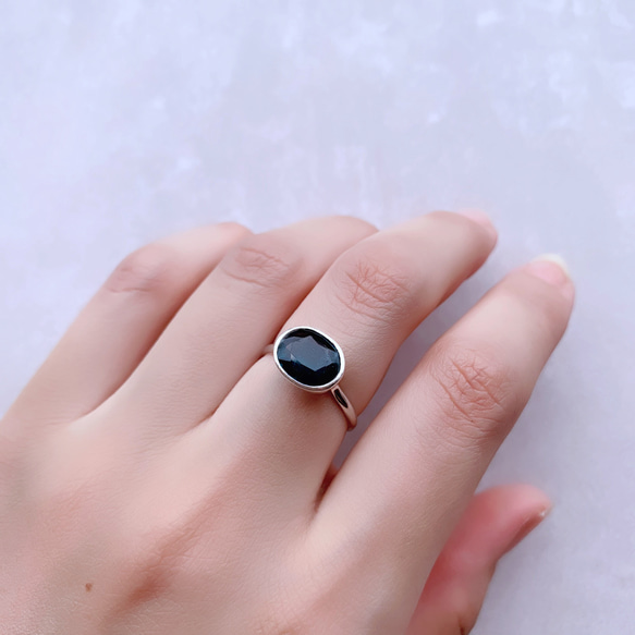 【13.5号】ディープブルー カイヤナイト silver ring（silver950） 5枚目の画像