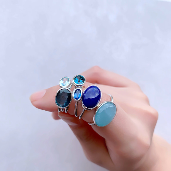 【13.5号】ディープブルー カイヤナイト silver ring（silver950） 8枚目の画像