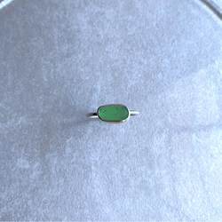 【13号】seaglass silver ring 1枚目の画像