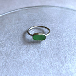 【13号】seaglass silver ring 3枚目の画像