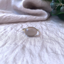 【受注製作】グレーオニキス 真鍮リング（silver変更可） 3枚目の画像