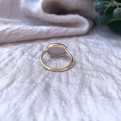 【受注製作】グレーオニキス 真鍮リング（silver変更可） 5枚目の画像