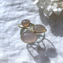 【受注製作】グレーオニキス 真鍮リング（silver変更可） 9枚目の画像