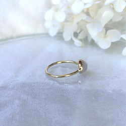 【受注製作】ロイヤルブルームーンストーン 真鍮リング（silver変更可） 3枚目の画像