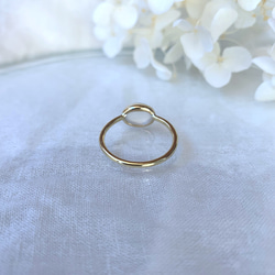 【受注製作】ロイヤルブルームーンストーン 真鍮リング（silver変更可） 4枚目の画像