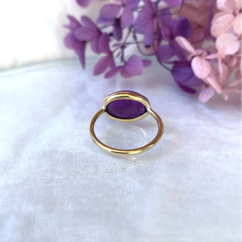再販♡【受注製作】アメジスト リング（brass・silver） 指輪