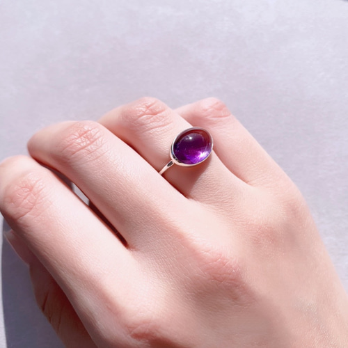 ◯訳あり　ショーメ　アメジストリング　9号　欠損あり ◯訳あり ショーメ アメジストリング 9号 欠損あり