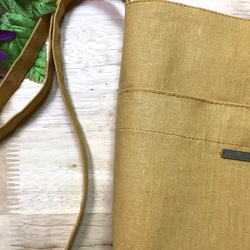 [Walking pochette] Half linen mustard 繩子長度可調 第2張的照片