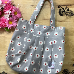[S size] Retro Flower Granny Bag Grey &lt;推薦用於子包&gt; 第1張的照片