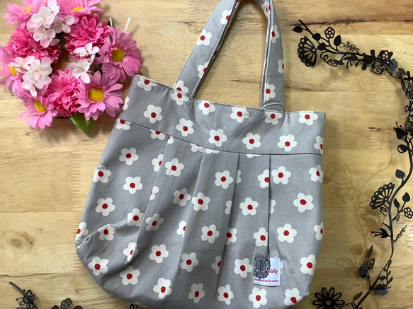 [S size] Retro Flower Granny Bag Grey &lt;推薦用於子包&gt; 第1張的照片