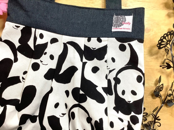[S size]熊貓圖案奶奶包&lt;推薦用於子包&gt;與雙肩兼容 第2張的照片