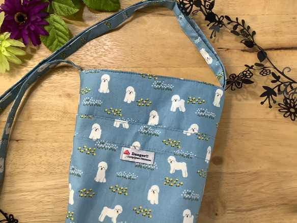 Last 1 point no resale [Walk Pochette] Bichon Frize Blue String 第2張的照片