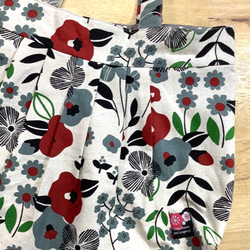 [L尺寸] Tsubaki and various flowers cotton linen granny bag unblea 第2張的照片