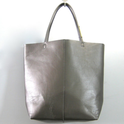 OTONA eco-bag VMサイズ shiny gray　本革製  トートバッグ 2枚目の画像
