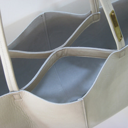 OTONA eco-bag Mサイズ グレージュ　本革製  トートバッグ 3枚目の画像