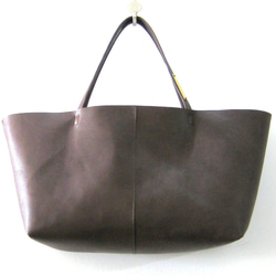 OTONA eco-bag Mサイズ ブラックベリー　本革製  トートバッグ 1枚目の画像