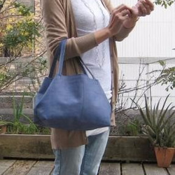 OTONA eco-bag Sサイズ クロームグレイ　本革製  トートバッグ 6枚目の画像