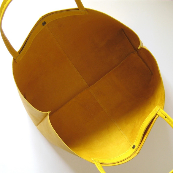 OTONA eco-bag Sサイズ カラシ　本革製  トートバッグ 4枚目の画像