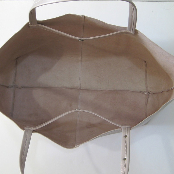 OTONA eco-bag Mサイズ ピンクゴールド　本革製  トートバッグ 3枚目の画像